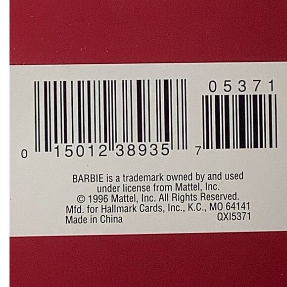 Hallmark 1996 Keepsake Ornament, Holiday Barbie, Red/Gold, 3.5"H x 3"W - Picture 6 of 6